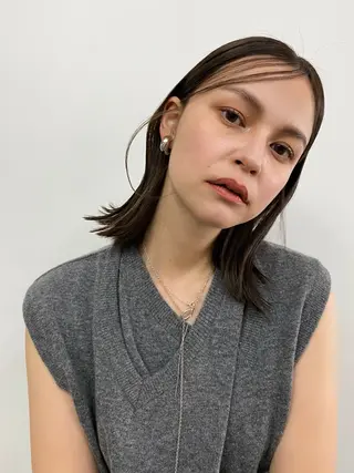 ミディアム カラー . nanamiのヘアスタイル
