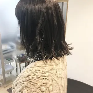 ミディアム カラー クニモトハルナ ボブ/柔らかカラーのヘアスタイル