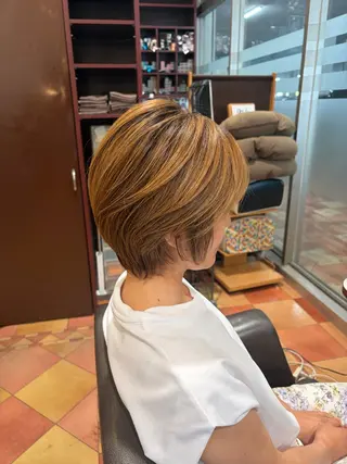 ショート カラー 長谷川 賢治のヘアスタイル