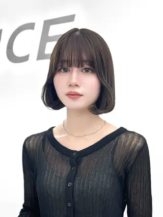 ショート カラー ヘアアレンジ 縮毛矯正🤍 盛れるボブ/ひかりのヘアスタイル