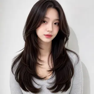 ロング 心斎橋 韓国レイヤ ー指名No.1renのヘアスタイル