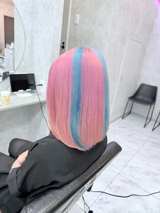 ミディアム カラー 🌺ハイトーン🌺 矢葺 なぎさ🌺🌺のヘアスタイル
