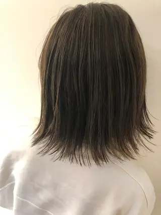 ミディアム カラー 韓国hair ·͜· watanabeのヘアスタイル