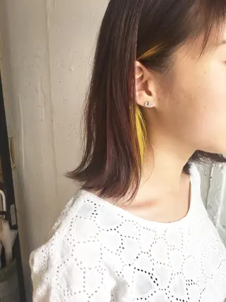 ショート カラー シノザキ/薬院/ボブ /メンズパーマのヘアスタイル