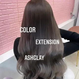 ロング カラー エクステ🩵ブリーチ 韓国ヘア🩵KAEのヘアスタイル