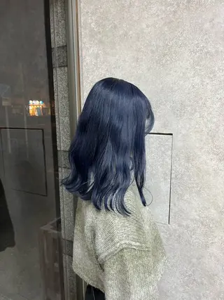 セミロング カラー SHUN/名駅/ ツヤ髪/透明感🖤のヘアスタイル