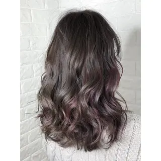 ミディアム カラー 髪質改善特化KIZU /ブリーチ縮毛矯正のヘアスタイル