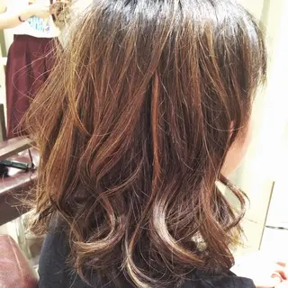 ミディアム カラー たまプラーザ駅 YAMATOのヘアスタイル