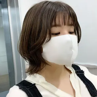 ミディアム カラー パーマ ヘアアレンジ メンズ キッズ ネイル マツエク・マツパ 骨格補正カット/ レイヤー🌿JUNのヘアスタイル