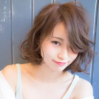 ミディアム カラー パーマ タナカ *歴10年以上*のヘアスタイル