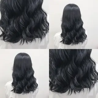 ロング カラー パーマ ヘアアレンジ メンズ キッズ ネイル マツエク・マツパ 上品＆韓国風 🥀海心🥀のヘアスタイル