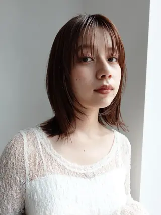 ミディアム 骨格診断カット.𖥔 ボブ/レイヤー/碧夢のヘアスタイル