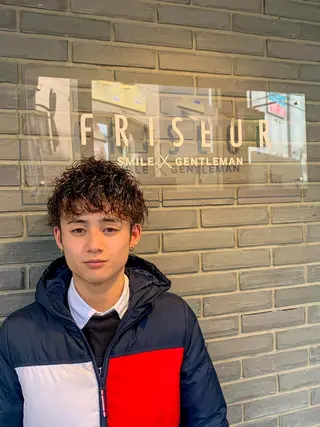 ミディアム パーマ メンズ 【川西能勢口駅1分】 木村　翔乃佑のヘアスタイル