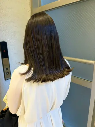 ミディアム ✨髪質改善/透明感 カラー🪽わかなのヘアスタイル