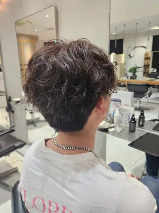 メンズ パーマ RUA💜 ボブカット💜のヘアスタイル