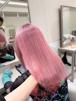 セミロング カラー shun/ハイトーン /透明感カラー️🫧のヘアスタイル