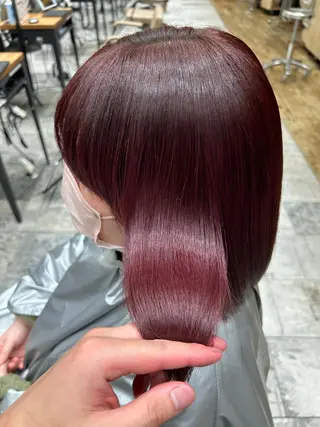 ミディアム カラー パーマ 銀座✨レイヤーカット 顔まわり/坂本亜裟海のヘアスタイル