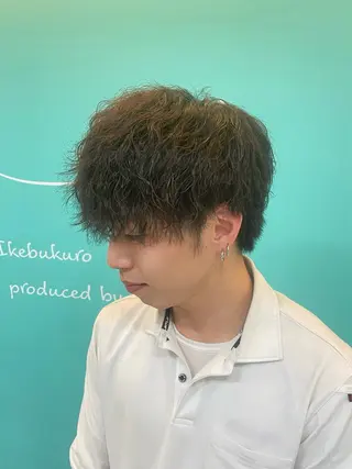 パーマ メンズ mana/ブリーチ/ メンズ/ヘアセットのヘアスタイル