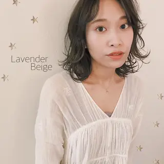 ミディアム カラー 市川 千夏のヘアスタイル