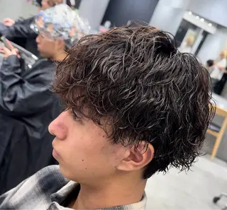 ミディアム パーマ ヘアアレンジ メンズ fifth 石川 凪のヘアスタイル