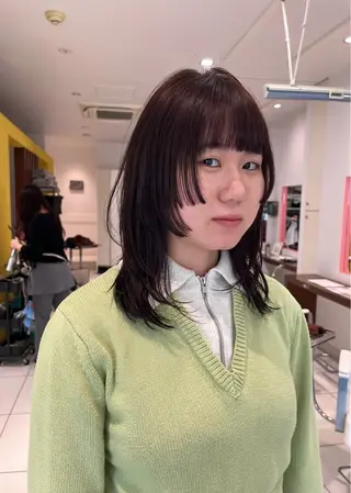 セミロング 神作 汐里　江古田 /透明感カラー🌿のヘアスタイル