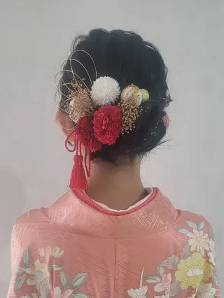 ミディアム ヘアアレンジ 渥美 寿美翔のヘアスタイル