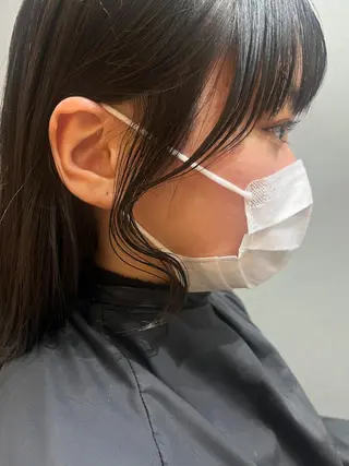セミロング カラー パーマ ヘアアレンジ メンズ キッズ マツエク・マツパ アイブロウ 久木原 ゆりのヘアスタイル