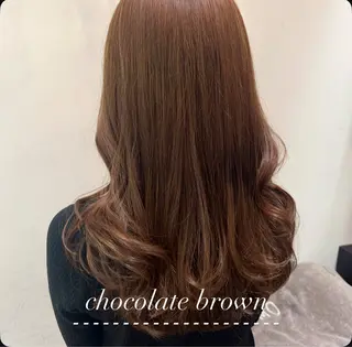 セミロング カラー ヘアアレンジ コテ巻きパーマ💙 シノヤユイのヘアスタイル