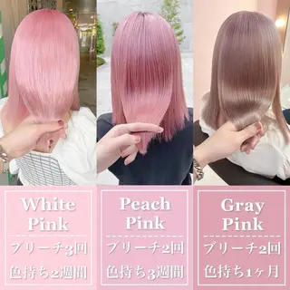 セミロング カラー ハイトーン特化💍 chloe💍韓国のヘアスタイル