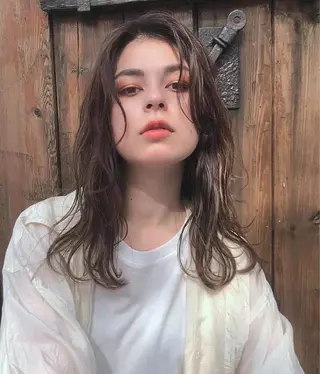 カラー ボブ♡柔らかいカラー 實松栞理のヘアスタイル
