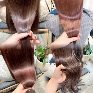ロング カラー 透明感カラー💎前髪 顔まわり/小由葵のヘアスタイル