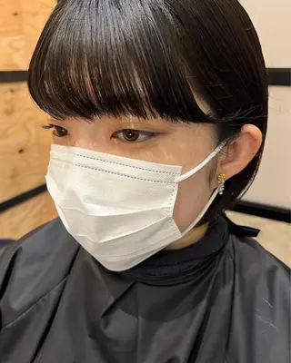 ショート カラー パーマ ヘアアレンジ メンズ キッズ ネイル マツエク・マツパ アイブロウ 久木原 ゆりのヘアスタイル