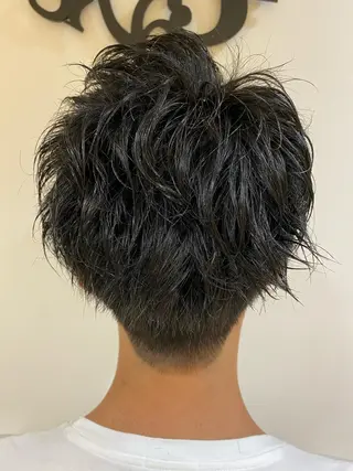 ミディアム パーマ メンズ 柳澤 和也のヘアスタイル