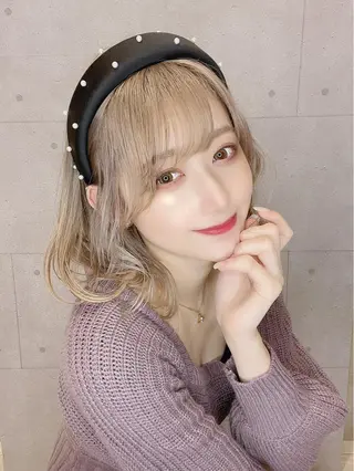 ミディアム カラー ヘアアレンジ 銀座メンズ専門🖤 叶奈々のヘアスタイル