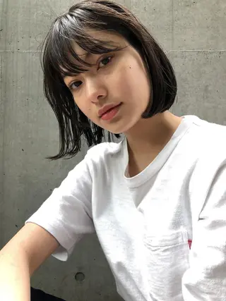 ミディアム カラー 一ノ瀬 暁のヘアスタイル