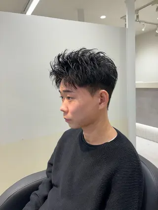 ショート メンズ 長谷川 寛のヘアスタイル