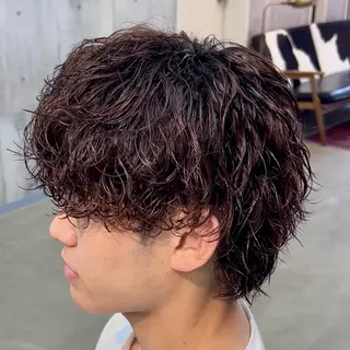 ミディアム パーマ メンズ MENIN メンズ サロン　望月　涼太のヘアスタイル