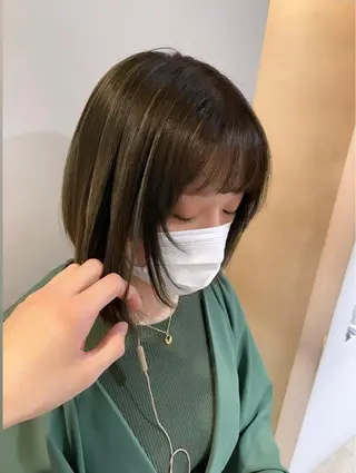 ミディアム 岩下昂世/ ハイトーン/デザインのヘアスタイル