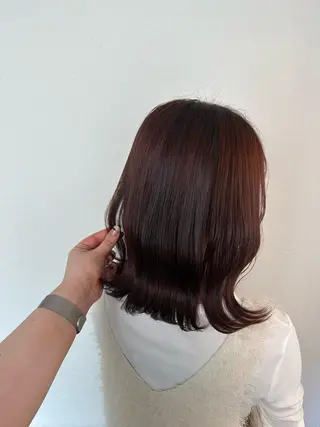 セミロング カラー ヘアアレンジ DANY🦋名駅✂︎ 艶髪/透明感カラーのヘアスタイル