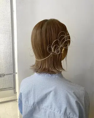 ショート ヘアアレンジ フレンチボブパーマ Yuukiのヘアスタイル
