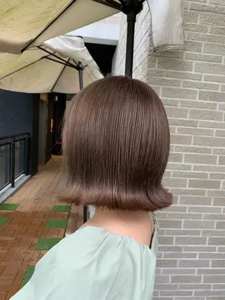 ミディアム カラー ヘアアレンジ kei🤎ベージュ /透明感カラー/博多のヘアスタイル
