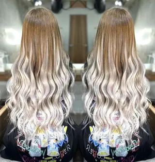 ロング カラー パーマ ヘアアレンジ メンズ 韓国ヘアならお任せ♡ 馴染ませ達人👸yuのヘアスタイル