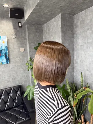 ミディアム カラー glac 當田のヘアスタイル