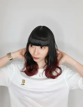 ミディアム カラー ハネエクステ表参道/ 羽エクステSpicaのヘアスタイル