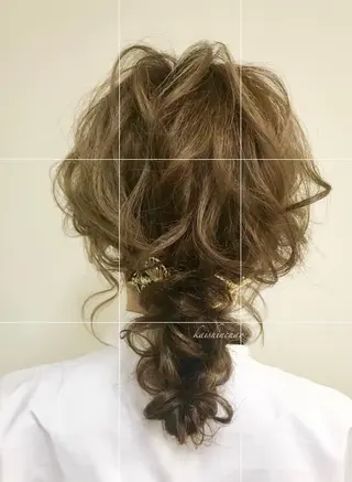 セミロング カラー パーマ ヘアアレンジ ネイル マツエク・マツパ 吉川 宙翔のヘアスタイル