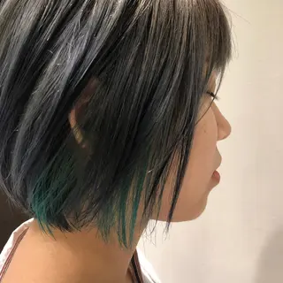 ミディアム 福島 望のヘアスタイル