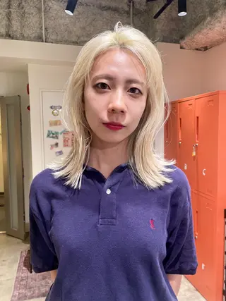 ミディアム カラー さと ちはるのヘアスタイル