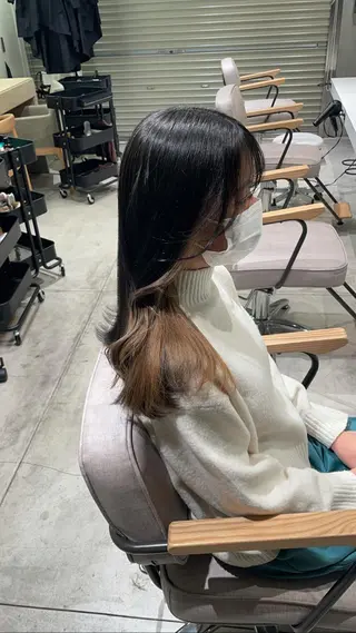 ロング hana🍑 ブリーチなしピンクのヘアスタイル