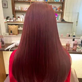 ミディアム カラー 柔め透明感血色カラー 暖色/レイヤー/ゆいのヘアスタイル