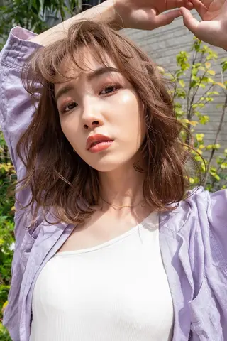 セミロング カラー ANGELICA 難波店のヘアスタイル
